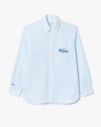 Relaxed Fit Shirt With Crocodile Badge