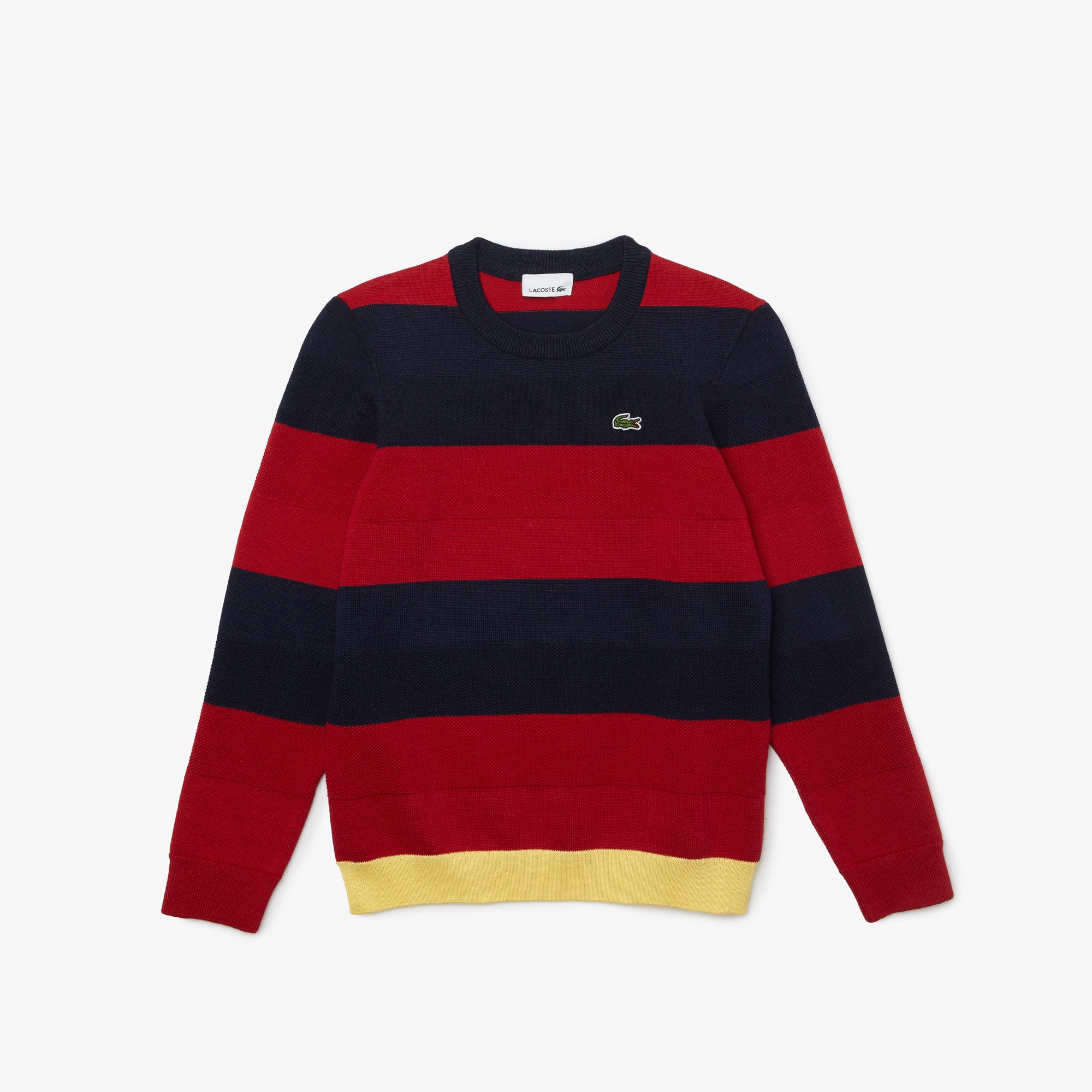 lacoste striped sweater