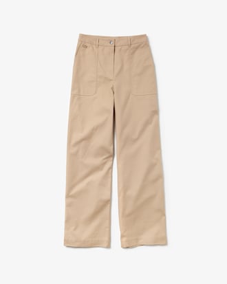 Women's Texturized Cotton Pleated Carrot Pants