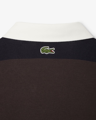 Relaxed Fit Striped Rugby Polo Shirt
