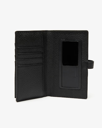 Women's Croco Crew Grained Leather Telephone Case Wallet