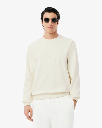 Embossed Logo Piqué Sweatshirt