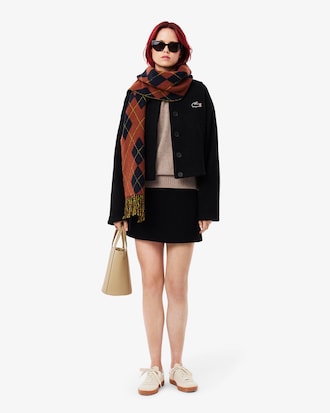 3D Knit Cashmere High Neck Sweater
