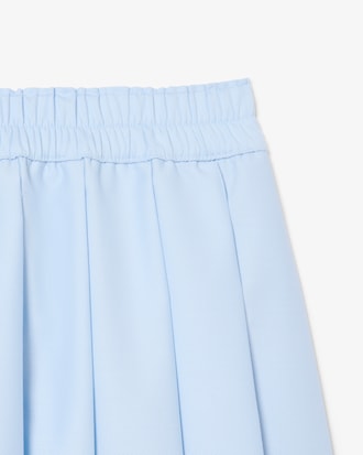 Pleated Petit Piqu&eacute; Effect Midi Skirt