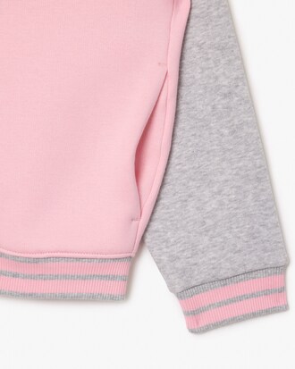Contrast Sleeve Fleece Bomber Jacket