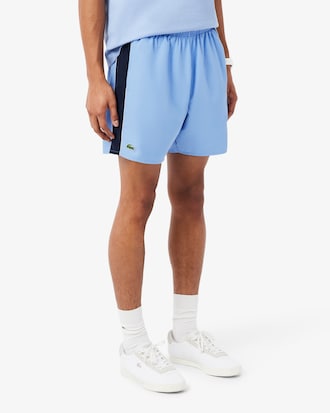 Mid Length Colorblock Swim Trunks