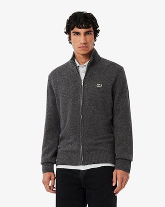 Carded Wool Zipped Sweater