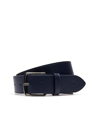 Men's Lacoste Engraved Tongue Buckle Leather Belt