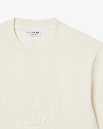 Embossed Logo Piqué Sweatshirt