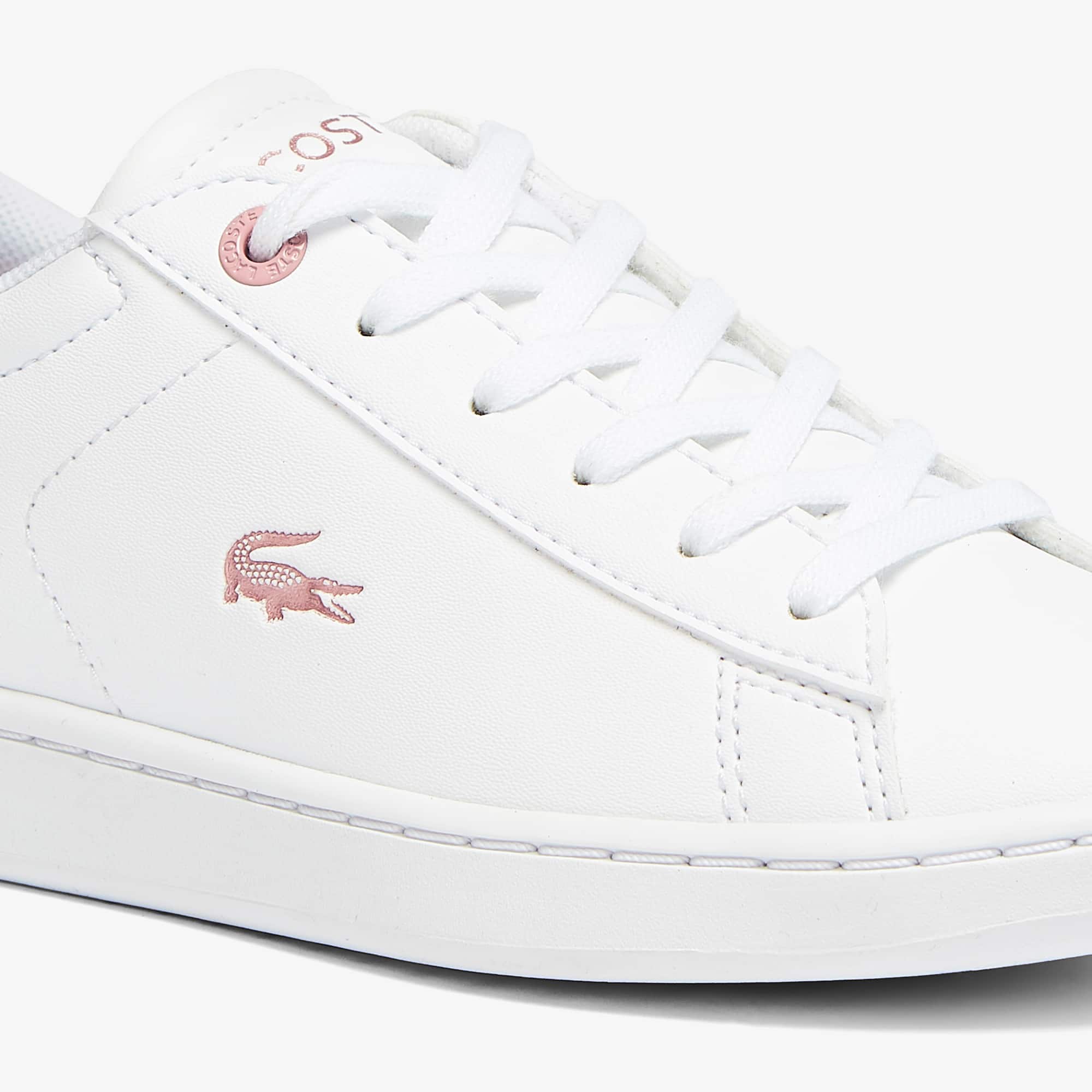 lacoste rose gold trainers
