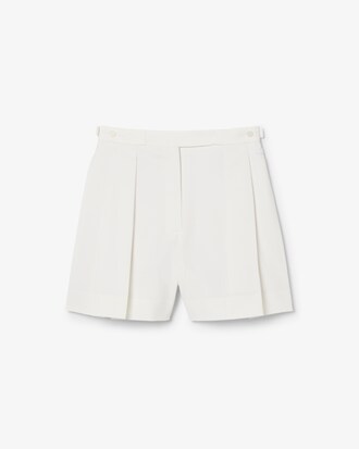 Runway Pleated Wool Bermuda Shorts