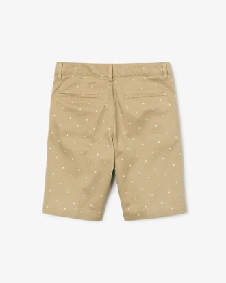 Boys' Print Stretch Gabardine Bermuda Shorts