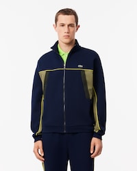 Loose Fit Zip-Up Piqué Sweatshirt