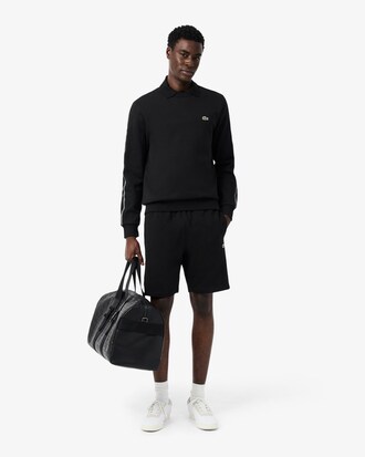 Regular Fit Logo Stripe Fleece Shorts