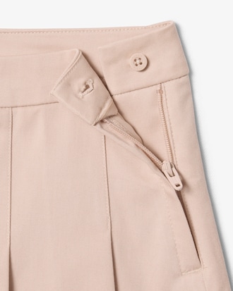 Pleated Cotton Twill Skirt