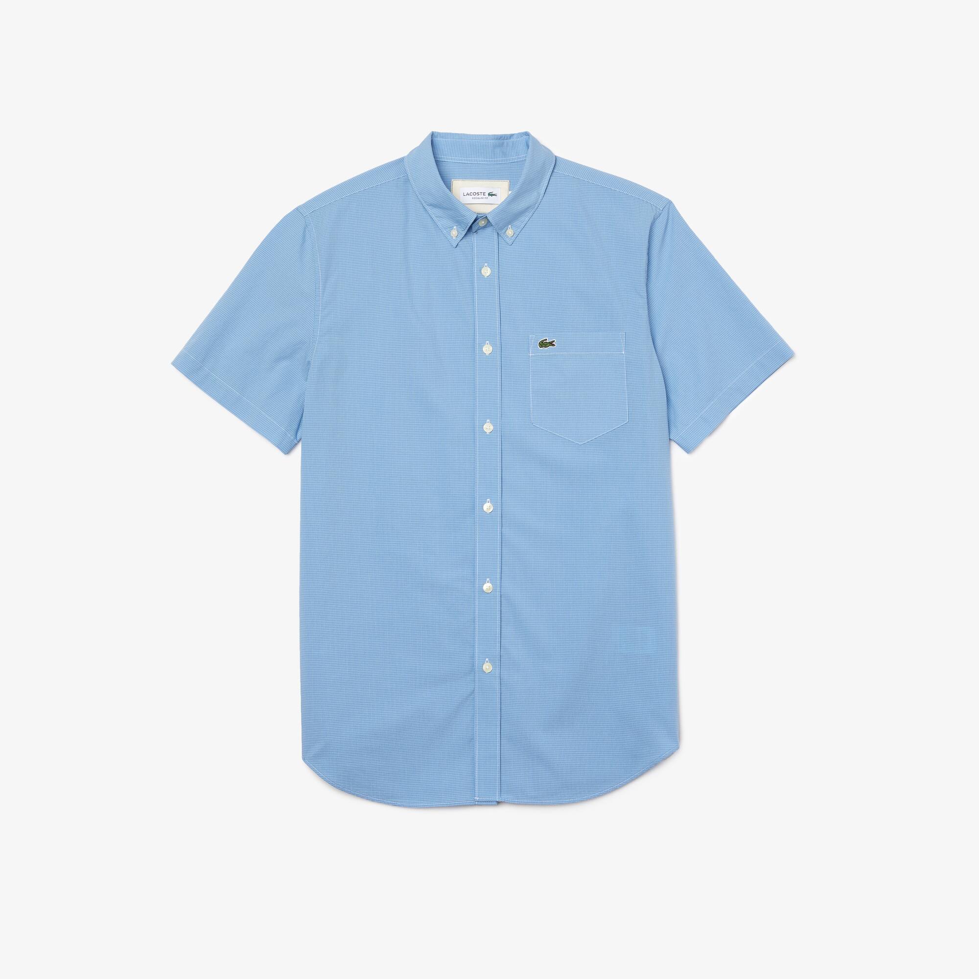 lacoste button down short sleeve