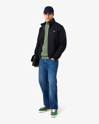 Zip-Up High Neck Interlock Sweatshirt