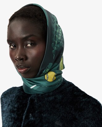 Pa&ntilde;uelo de seda estampada Runway