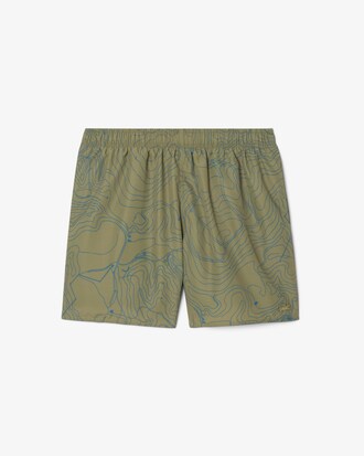 Short de baño de largo medio estampado