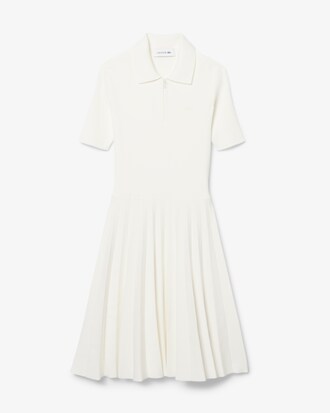 Vestido plisado con cuello polo