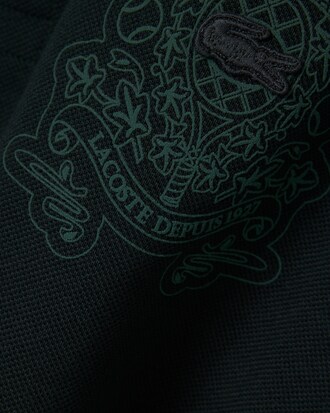 Polo de piqué con escudo de corte holgado Runway