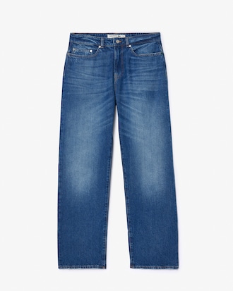 Vaqueros straight cut en añil con cinco bolsillos