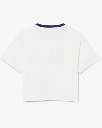 Camiseta de algod&oacute;n con insignia en contraste