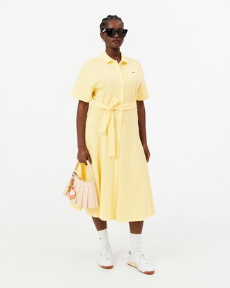 Vestido polo con vuelo de minipiqu&eacute;