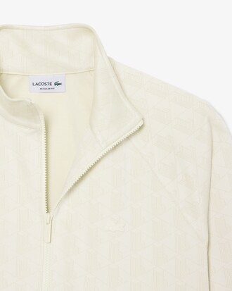 Chaqueta con cremallera de jacquard con monograma