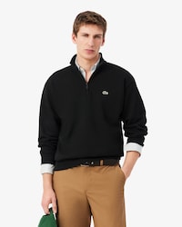 Sudadera de felpa con cuello con cremallera