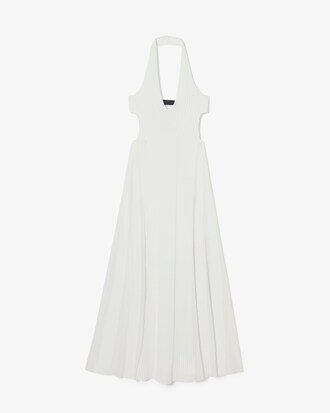 Vestido plisado de canalé Runway