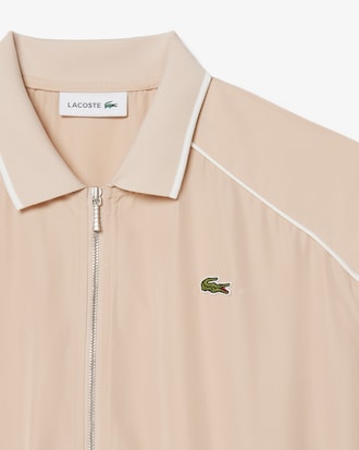 Vestido polo con cremallera de tafet&aacute;n de corte holgado