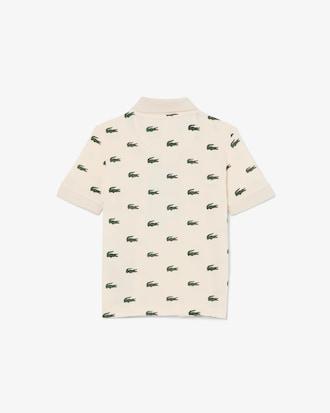 Polo de petit piqu&eacute; estampado