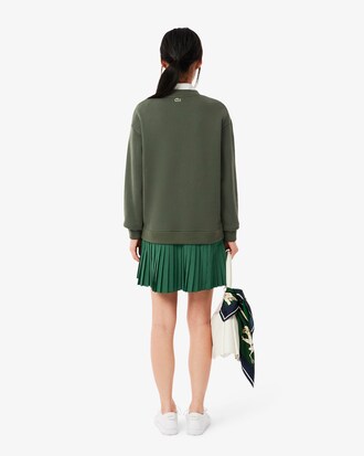 Vestido tipo sudadera plisado de tejido mixto