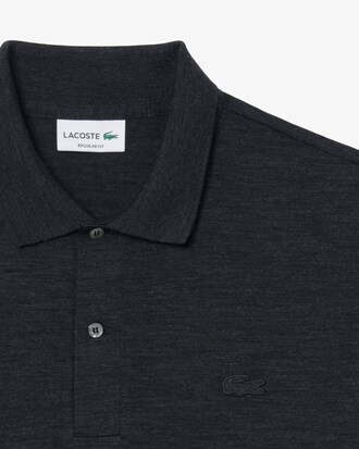 Polo de punto jersey de mezcla de lana de corte regular