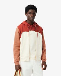 Sudadera con capucha y cremallera con bloques de color