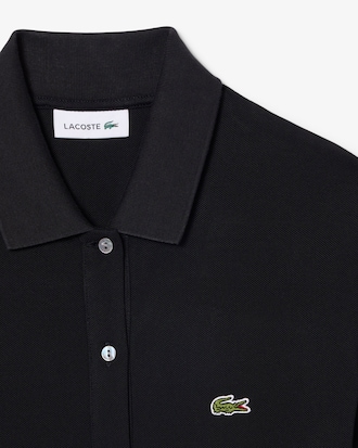 Vestido polo plisado de piqu&eacute; el&aacute;stico