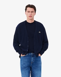 Chaqueta de punto de lana cardada de corte holgado