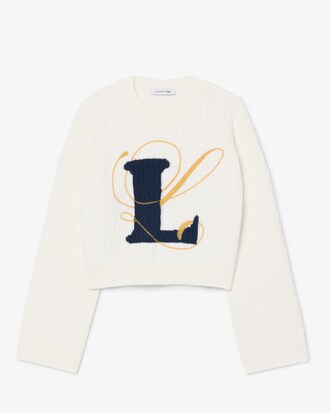 Jersey bordado de punto intarsia con ochos