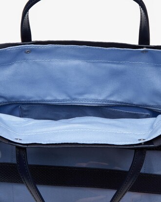 Bolso tote Chantaco piel petit piqué y transparente cremallera