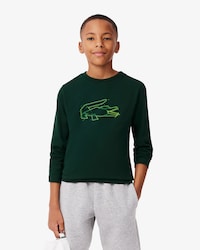 Camiseta gráfica con cocodrilo de algodón grueso