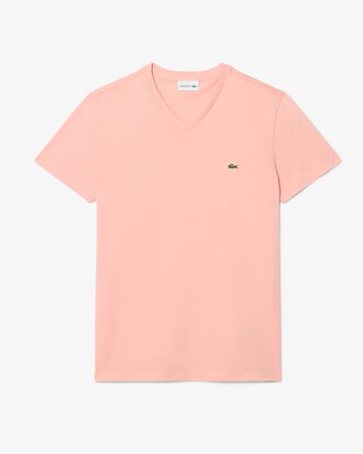 Camiseta de cuello de pico de algod&oacute;n pima ligero