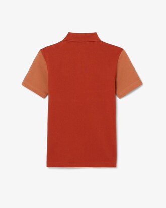 Polo de petit piqué con bloques de color