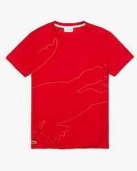 Camiseta SPORT cuello redondo punto t&eacute;cnico cocodrilo oversized estampado