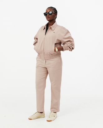 Pantal&oacute;n chino de corte recto de tela gabardina de algod&oacute;n
