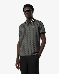 Polo de jacquard de corte cl&aacute;sico con monograma