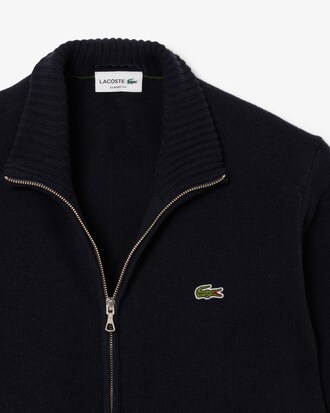 Jersey con cremallera de lana cardada