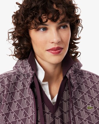 Sudadera con capucha de jacquard con monograma