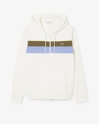 Sudadera con capucha y cremallera color block