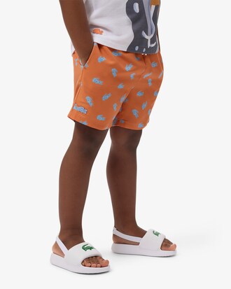 Short de ba&ntilde;o de tafet&aacute;n monocrom&aacute;tico